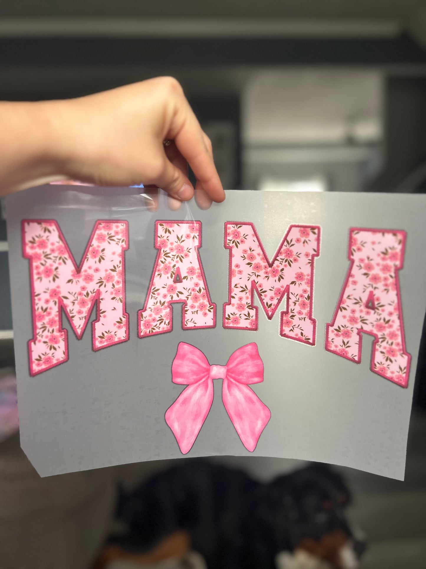 Mama floral bow