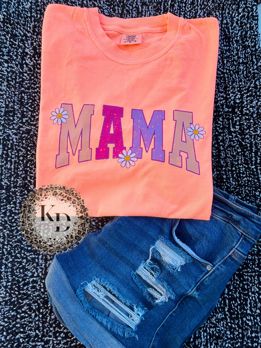 Mama daisy neon comfort colors