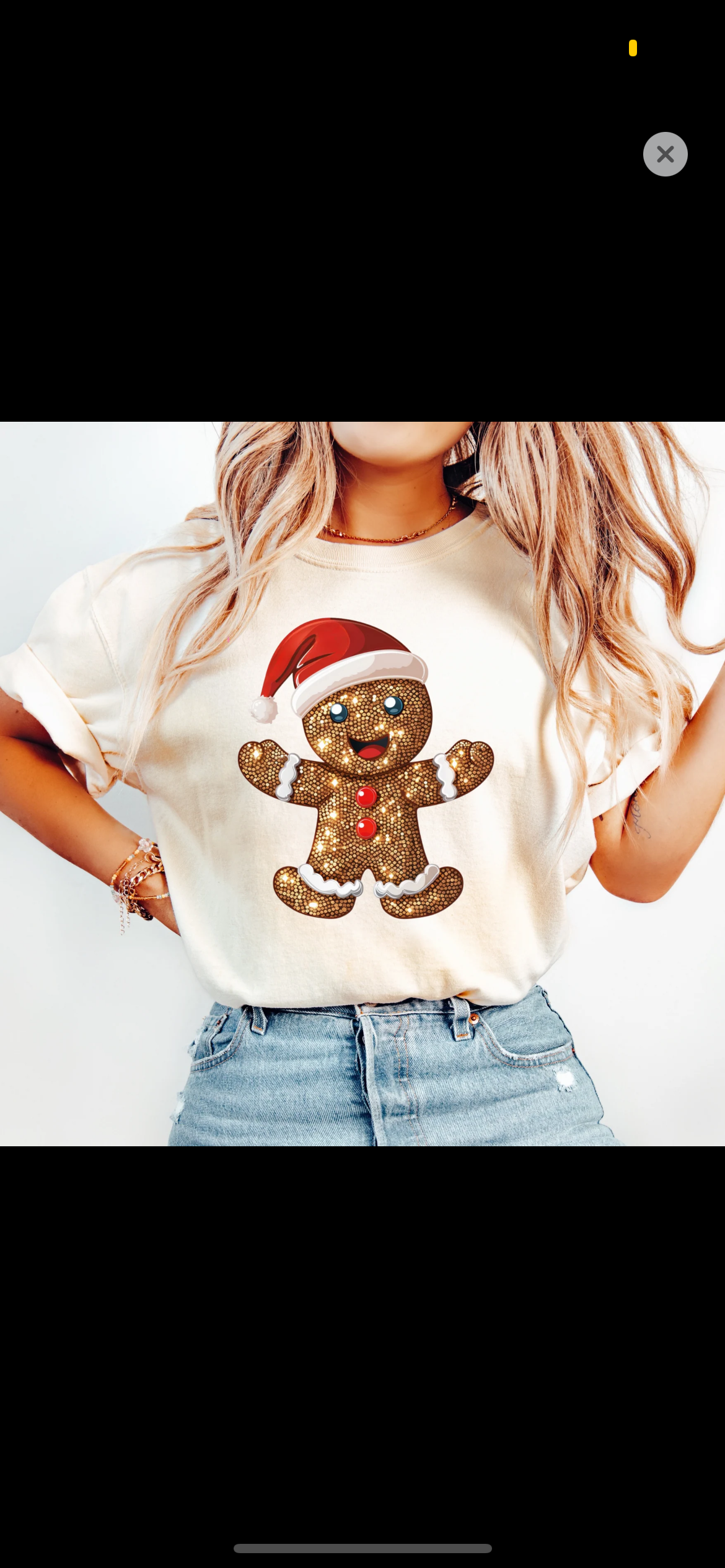 Gingerbread man faux glitter