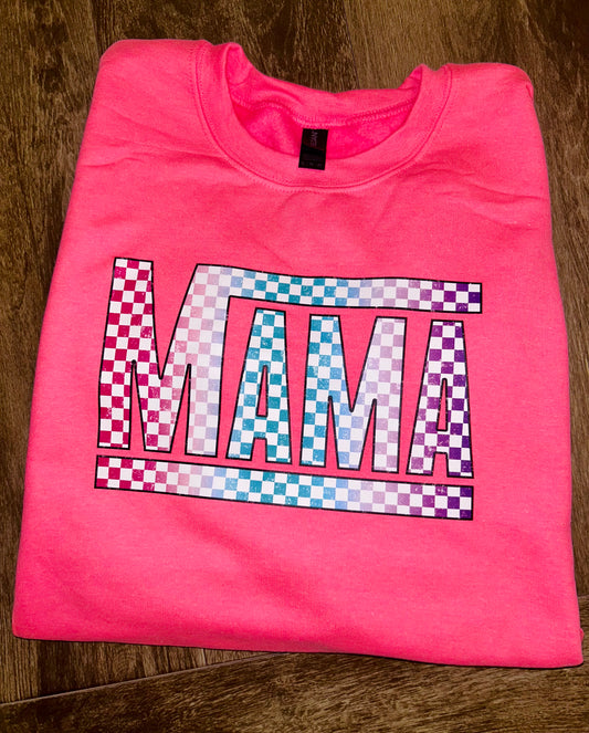 Mama checkered sweatshirt