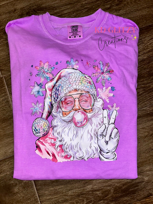 Boujee Santa comfort colors TSHIRT