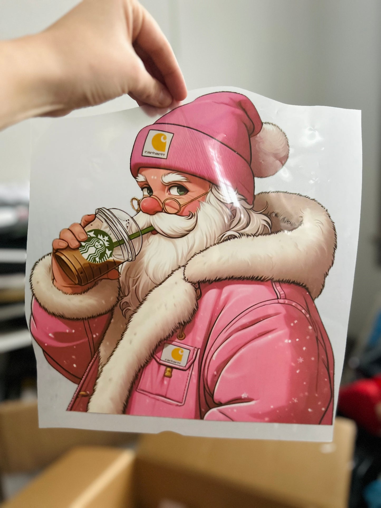 Starbies pink Santa